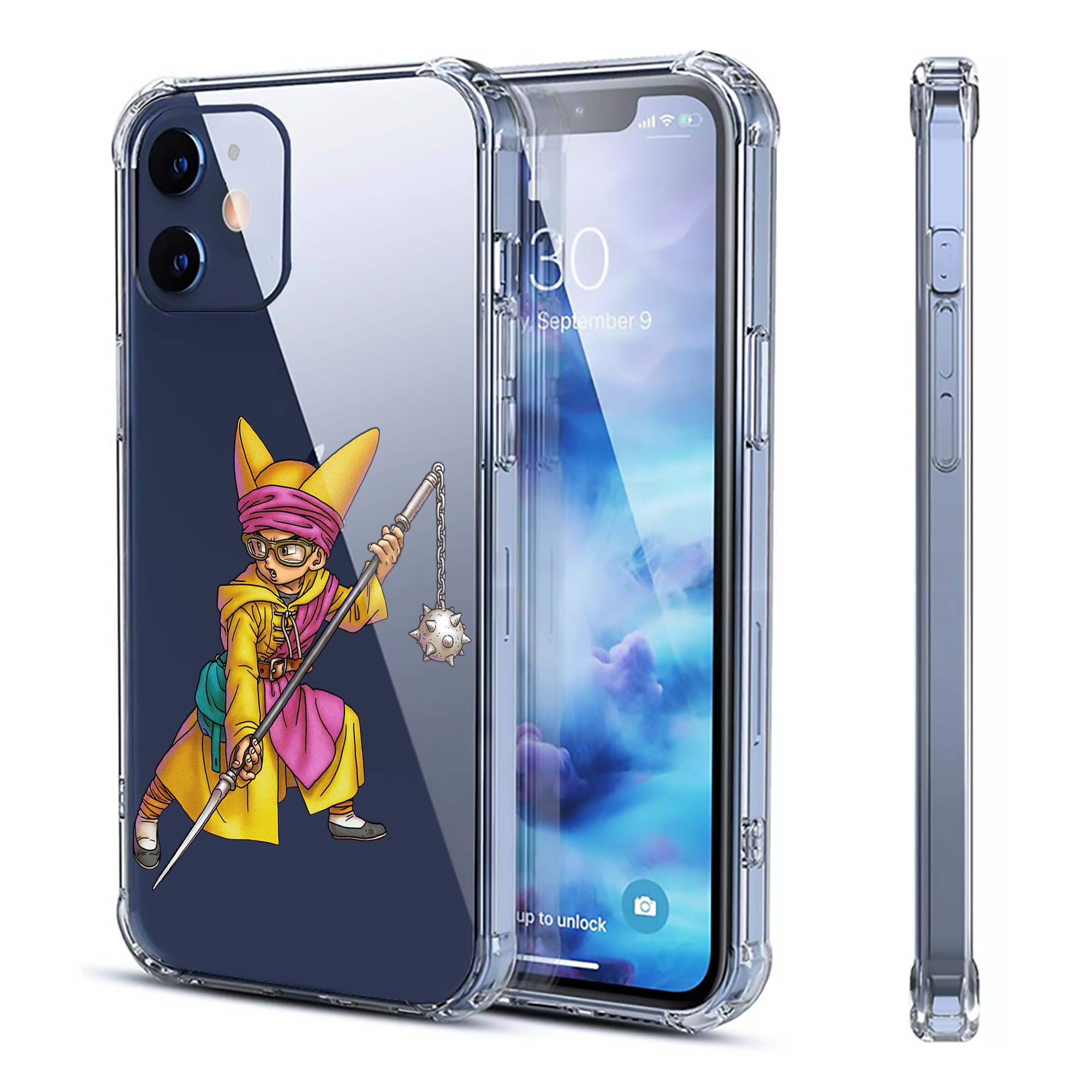 （画像用） ドラゴンクエスト Doragon Kuesuto Dragon Quest 【iPhone 12シリーズ対応】透明スマホケース（クリアソフトケース）
